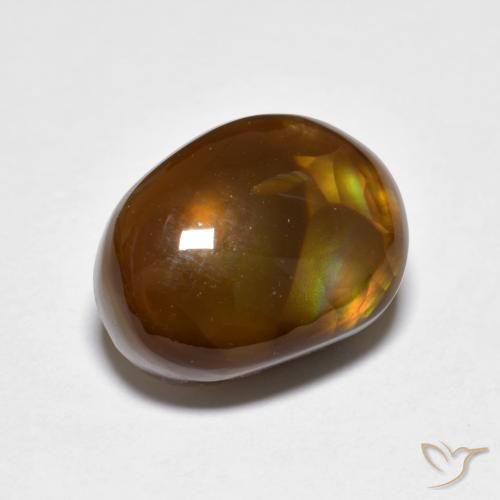 4.79ct Натуральный Многоцветный Огненный агат, причудливая, Полупрозрачный