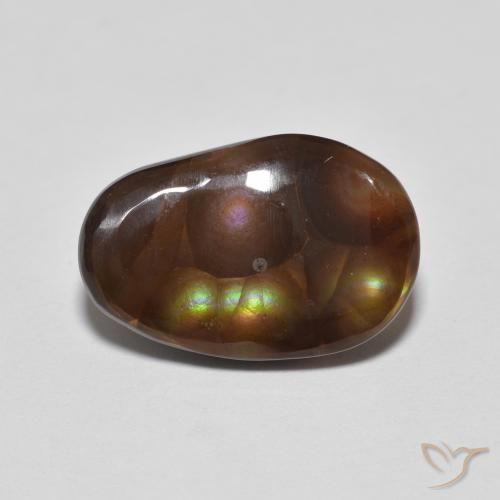 3.68ct Натуральный Многоцветный Огненный агат, причудливая, Непрозрачный