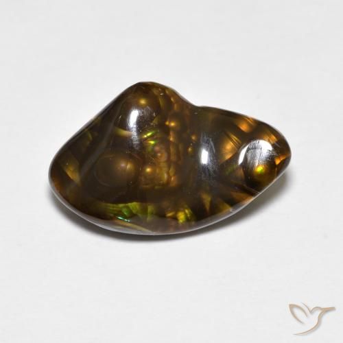 4.18ct Натуральный Многоцветный Огненный агат, причудливая, Непрозрачный