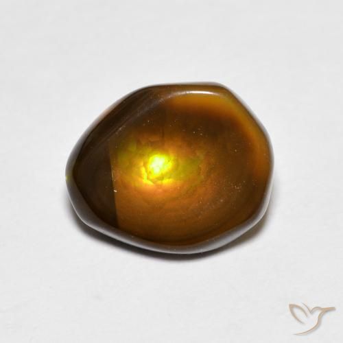 2.46ct Натуральный Многоцветный Огненный агат, причудливая, Непрозрачный
