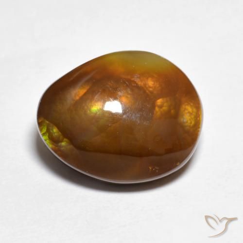 7.50ct Натуральный Многоцветный Огненный агат, причудливая, Полупрозрачный