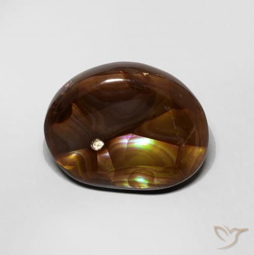 3.95ct Натуральный Многоцветный Огненный агат, причудливая, Непрозрачный
