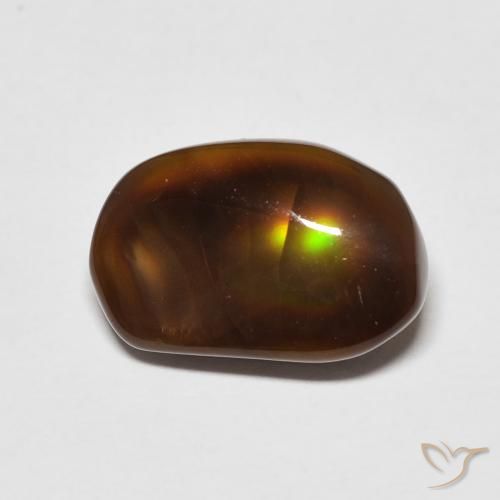 4.87ct Натуральный Многоцветный Огненный агат, причудливая, Полупрозрачный