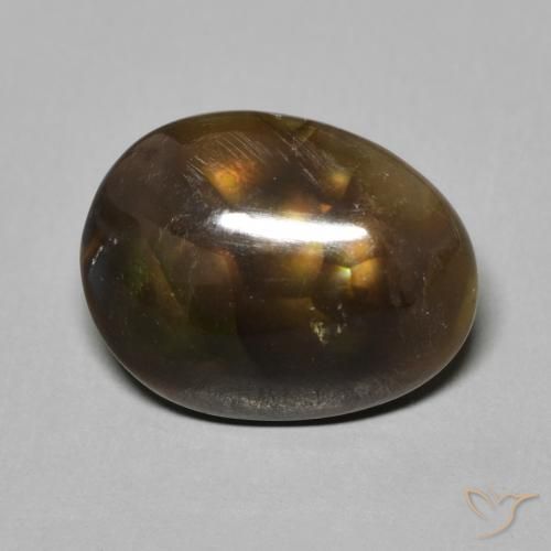 4.84ct Натуральный Многоцветный Огненный агат, причудливая, Непрозрачный