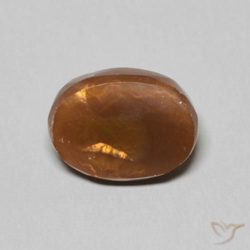 2.59ct Натуральный Многоцветный Огненный агат, Овал, Непрозрачный