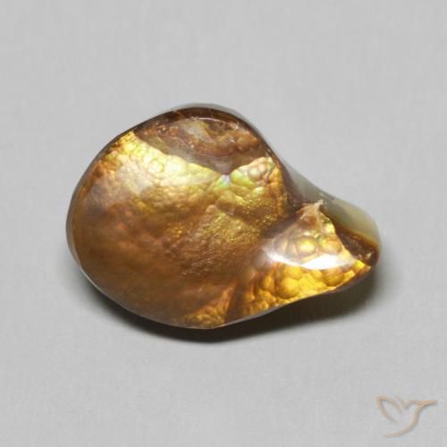 6.47ct Натуральный Многоцветный Огненный агат, причудливая, Непрозрачный