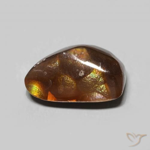 3.62ct Натуральный Многоцветный Огненный агат, причудливая, Непрозрачный