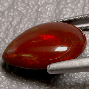 3.09 карата, натуральный Многоцветный Огненный опал, Форма груши, Непрозрачный