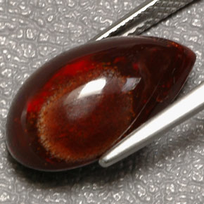 6.44 карата, натуральный Многоцветный Огненный опал, Форма груши, Непрозрачный