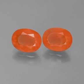  карата, натуральный Оранжевый Огненный опал, Огранка Овал, Прозрачный