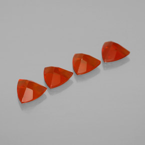  карата, натуральный Красновато-оранжевый Огненный опал, Триллион, Прозрачный