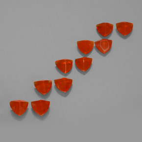  карата, натуральный Оранжевый Огненный опал, Триллион, Прозрачный