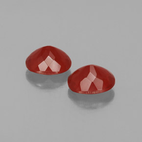  карата, натуральный Красновато-оранжевый Огненный опал, Огранка Овал, Прозрачный