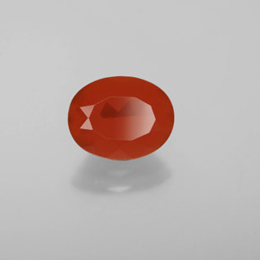 1.29 карата, натуральный Оранжевый Огненный опал, Огранка Овал, Прозрачный