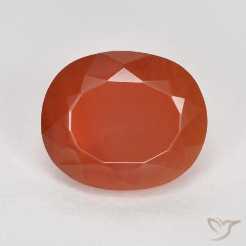 1.85ct Натуральный Оранжево-Красный Огненный опал, Овал, Прозрачный