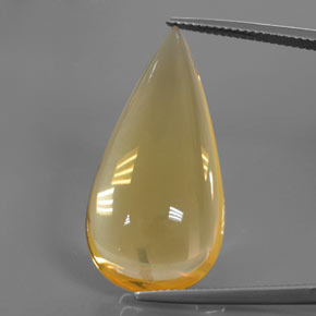 18.36 карата, натуральный Средний золотой Огненный опал, Форма груши, Прозрачный