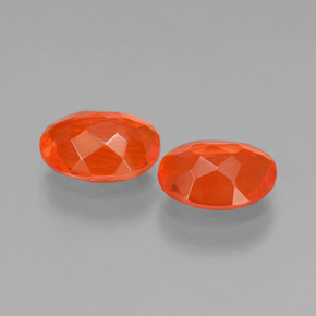  карата, натуральный Оранжевый Огненный опал, Огранка Овал, Прозрачный