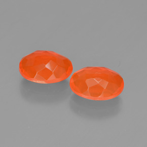  карата, натуральный Оранжевый Огненный опал, Огранка Овал, Прозрачный