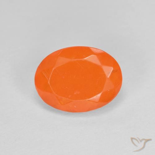 0.79ct Натуральный Средний апельсин Огненный опал, Овал, Прозрачный