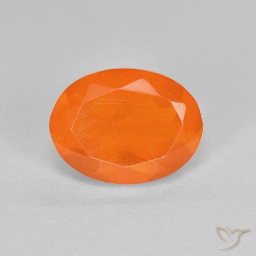 0.92ct Натуральный Средний апельсин Огненный опал, Овал, Прозрачный