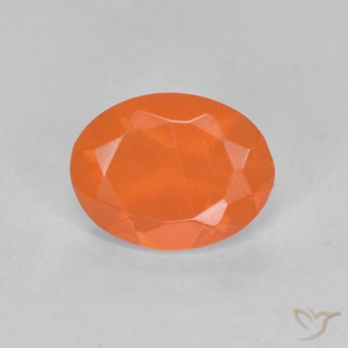 0.63ct Натуральный Средний апельсин Огненный опал, Овал, Полупрозрачный