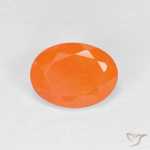0.82ct Натуральный Средний апельсин Огненный опал, Овал, Полупрозрачный