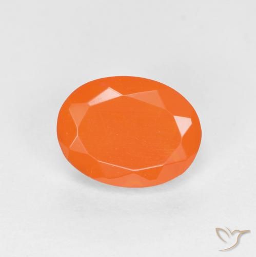 0.71ct Натуральный Средний апельсин Огненный опал, Овал, Полупрозрачный