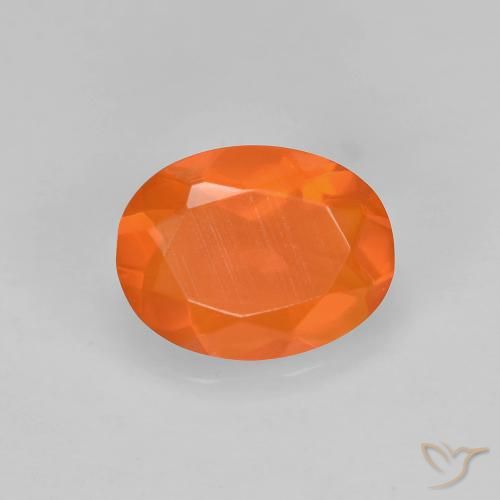 0.65ct Натуральный Средний апельсин Огненный опал, Овал, Прозрачный