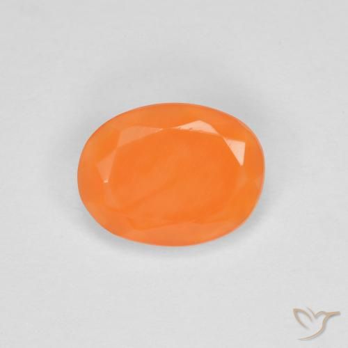 0.59ct Натуральный Средний апельсин Огненный опал, Овал, Прозрачный