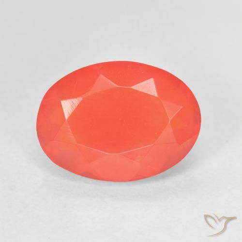 1.74ct Натуральный Средний красный Огненный опал, Овал, Прозрачный