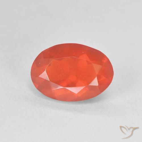 1.29ct Натуральный Средний апельсин Огненный опал, Овал, Прозрачный