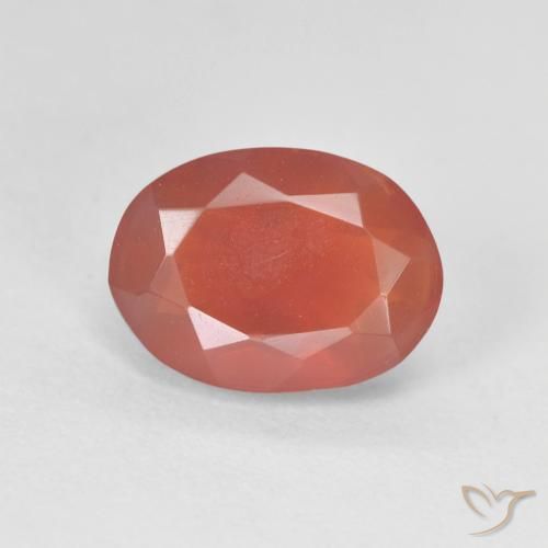 1.78ct Натуральный Красновато-оранжевый Огненный опал, Овал, Прозрачный