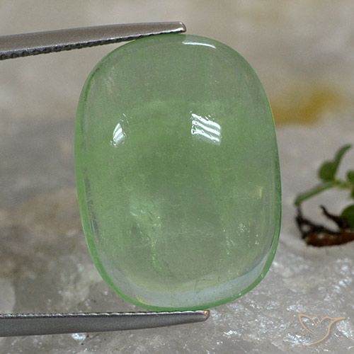 19.97ct Натуральный Землисто-зеленый Флюорит, Подушка, Прозрачный