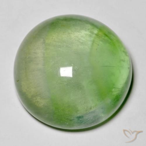 38.51ct Натуральный Груша зеленая Флюорит, Круглый, Прозрачный