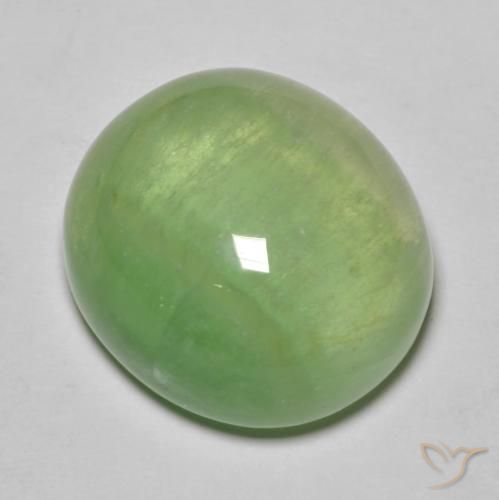 26.52ct Натуральный Груша зеленая Флюорит, Овал, Полупрозрачный