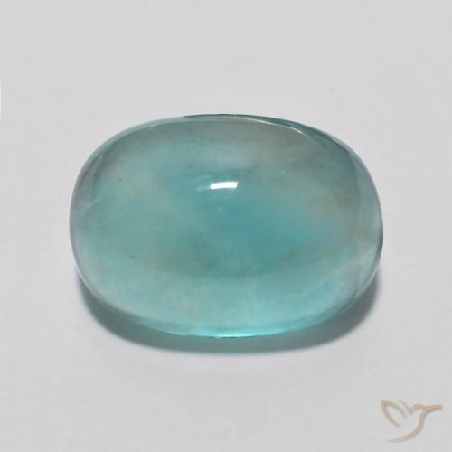 7.80ct Натуральный Голубовато-зеленый Флюорит, Овал, Прозрачный
