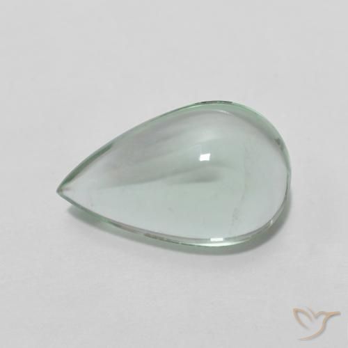 3.50ct Натуральный Очень светло-желтый зеленый Флюорит, Форма груши, Прозрачный