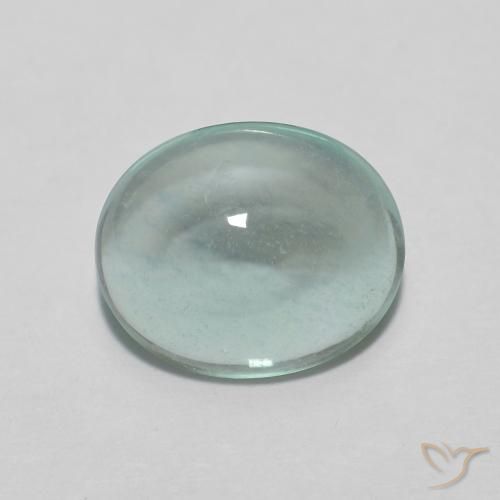 2.23ct Натуральный Очень светло-голубой зеленый Флюорит, Овал, Прозрачный