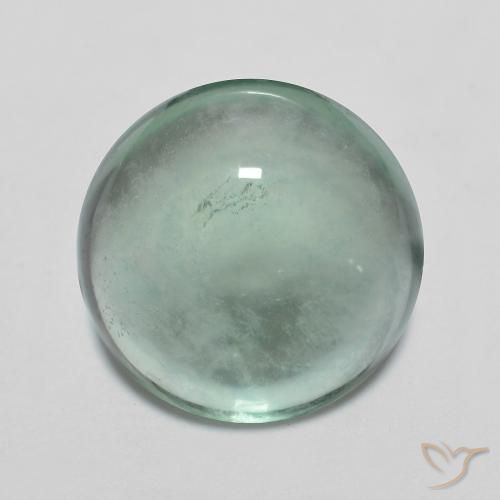 6.16ct Натуральный Сине-зеленый Флюорит, Круглый, Прозрачный