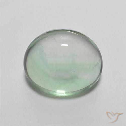 3.58ct Натуральный Светлая мята Флюорит, Овал, Прозрачный