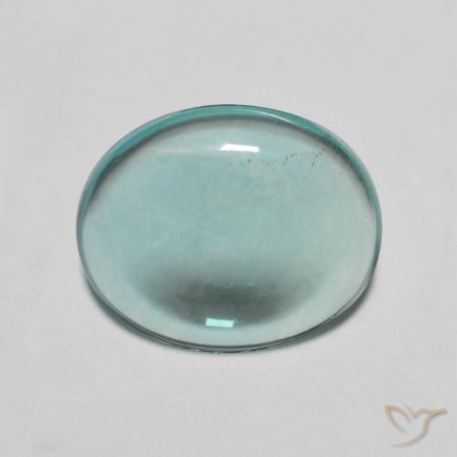 3.08ct Натуральный Голубовато-зеленый Флюорит, Овал, Прозрачный