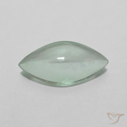 3.28ct Натуральный Очень светло-желтый зеленый Флюорит, Маркиза, Прозрачный