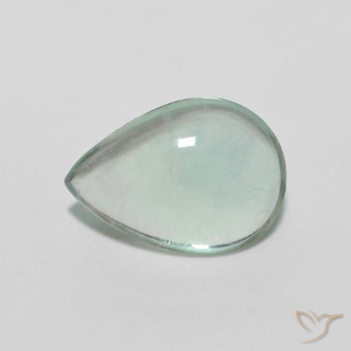 2.40ct Натуральный Gray Forest Green Флюорит, Форма груши, Прозрачный