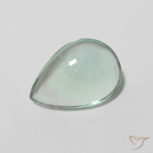2.40 карата, натуральный Gray Forest Green Флюорит, Форма груши, Прозрачный