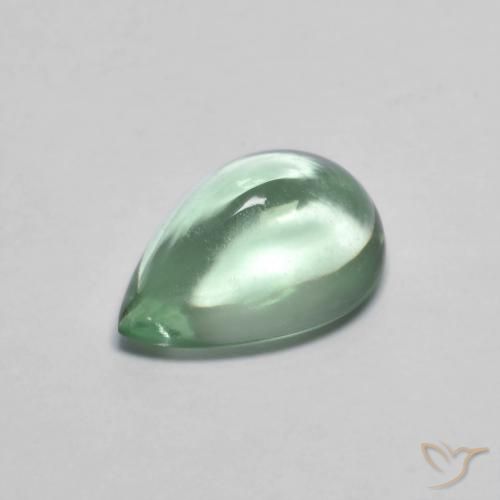 2.70ct Натуральный Светло-желтый зеленый Флюорит, Форма груши, Прозрачный