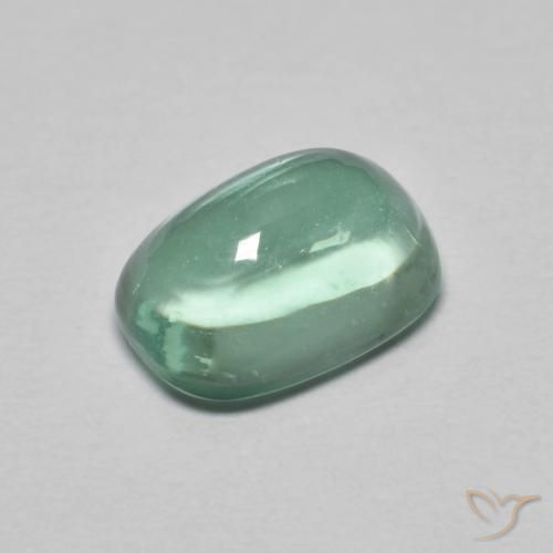 2.54ct Натуральный Сине-зеленый Флюорит, Подушка, Прозрачный