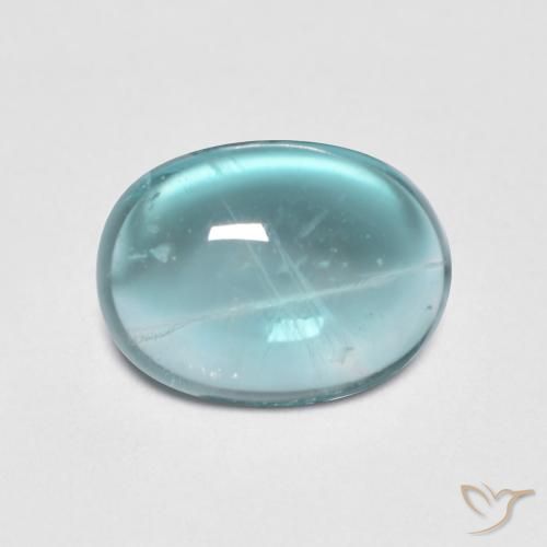 2.78ct Натуральный Средний сине-зеленый Флюорит, Овал, Прозрачный