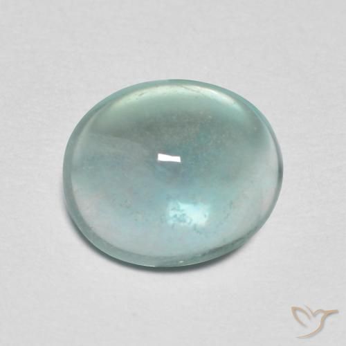 2.19ct Натуральный Бледно-зеленый Флюорит, Овал, Прозрачный