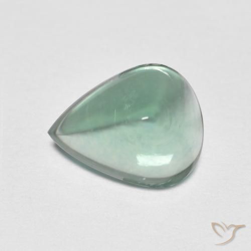 2.94ct Натуральный Голубовато-зеленый Флюорит, Форма груши, Прозрачный