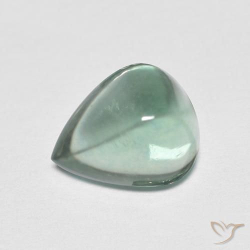 2.94 карата, натуральный Голубовато-зеленый Флюорит, Форма груши, Прозрачный